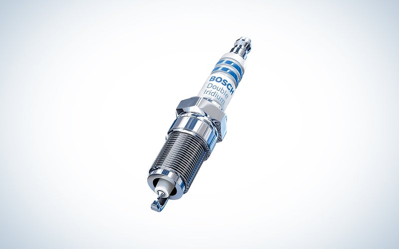 BOSCH 9614 OE Fine Wire Double Iridium Spark Plug on a white background