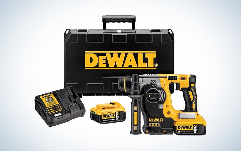 DeWalt 20V MAX SDS Rotary Hammer Drill Kit over white background