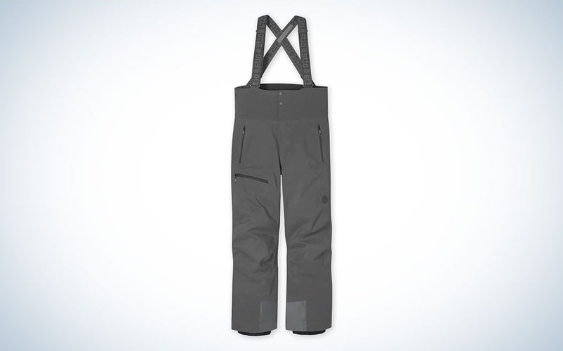 The Stio Men's Environ ski bib on a plain background